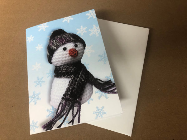 Card pack with snowman